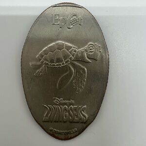 WALT DISNEY WORLD Retired EPCOT Crush Turtle Finding Nemo Silver Pressed Coin